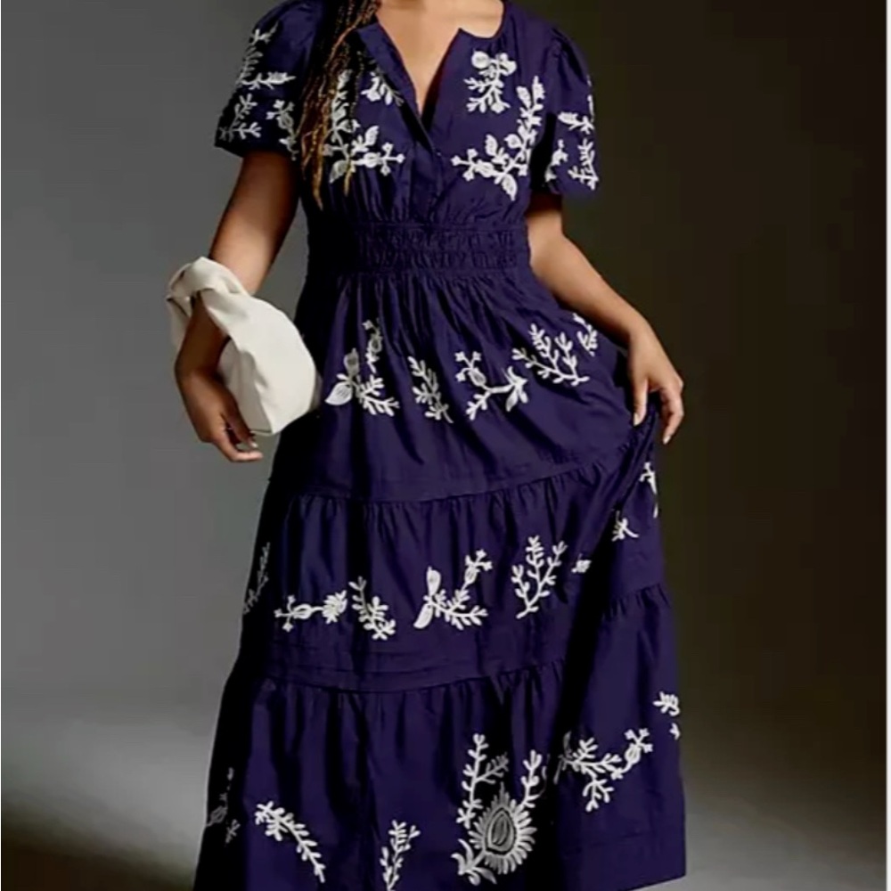 Anthropologie Navy Blue Somerset Sundress - Picture 8 of 8